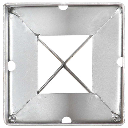 vidaXL Ground Spikes 6 pcs Silver 9x9x75 cm Galvanised Steel 5