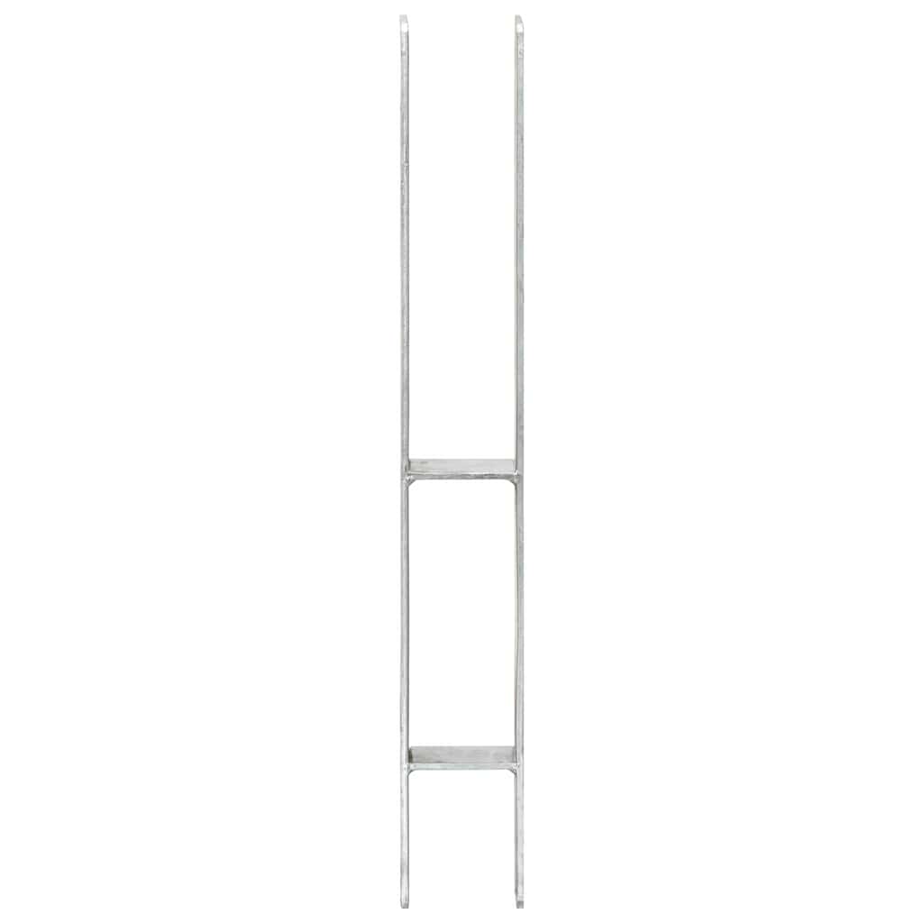 vidaXL Fence Anchors 6 pcs Silver 7x6x60 cm Galvanised Steel 3