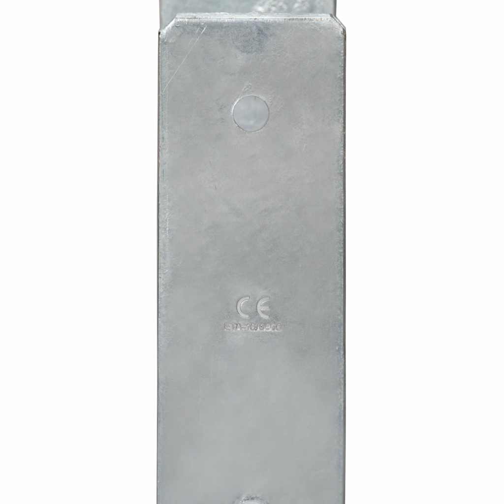 vidaXL Fence Anchors 6 pcs Silver 7x6x60 cm Galvanised Steel 4
