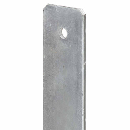 vidaXL Fence Anchors 6 pcs Silver 7x6x60 cm Galvanised Steel 5