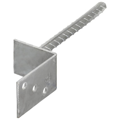 vidaXL Fence Anchors 12 pcs Silver 8x6x30 cm Galvanised Steel 2