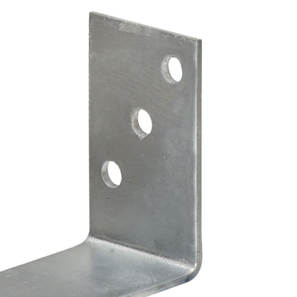 vidaXL Fence Anchors 12 pcs Silver 8x6x30 cm Galvanised Steel 4