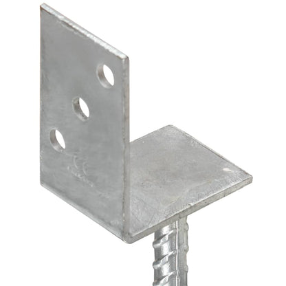 vidaXL Fence Anchors 12 pcs Silver 8x6x30 cm Galvanised Steel 5