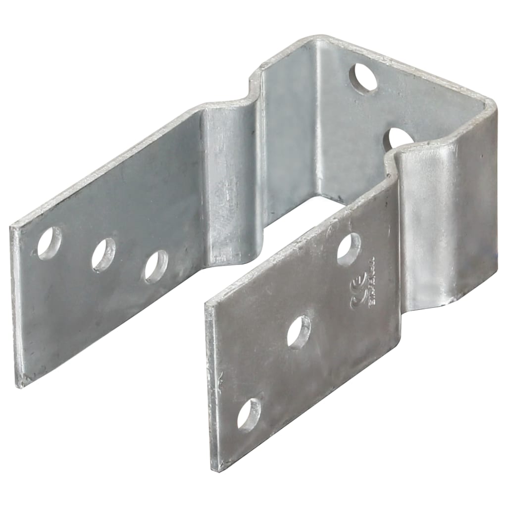 vidaXL Fence Anchors 12 pcs Silver 7x6x15 cm Galvanised Steel 2