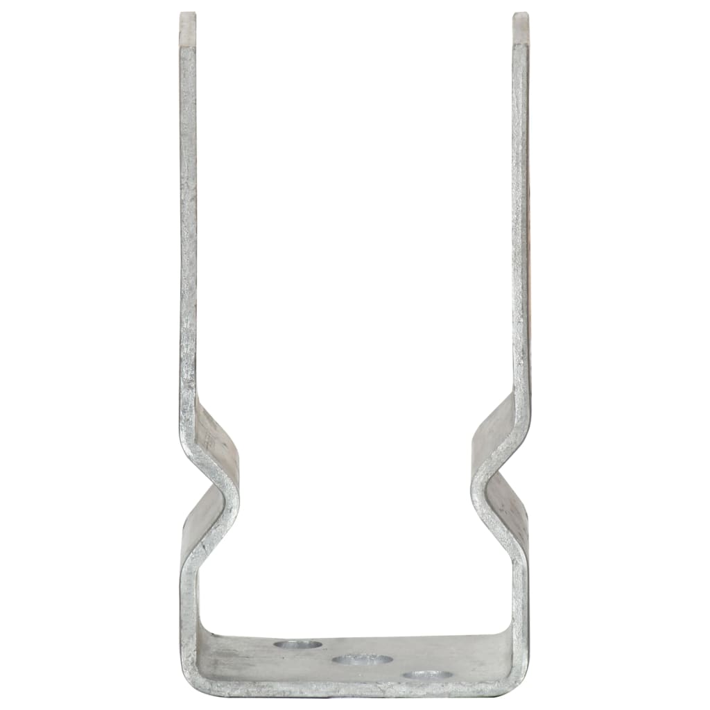 vidaXL Fence Anchors 12 pcs Silver 7x6x15 cm Galvanised Steel 3