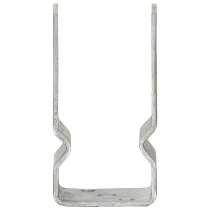 vidaXL Fence Anchors 12 pcs Silver 7x6x15 cm Galvanised Steel 3
