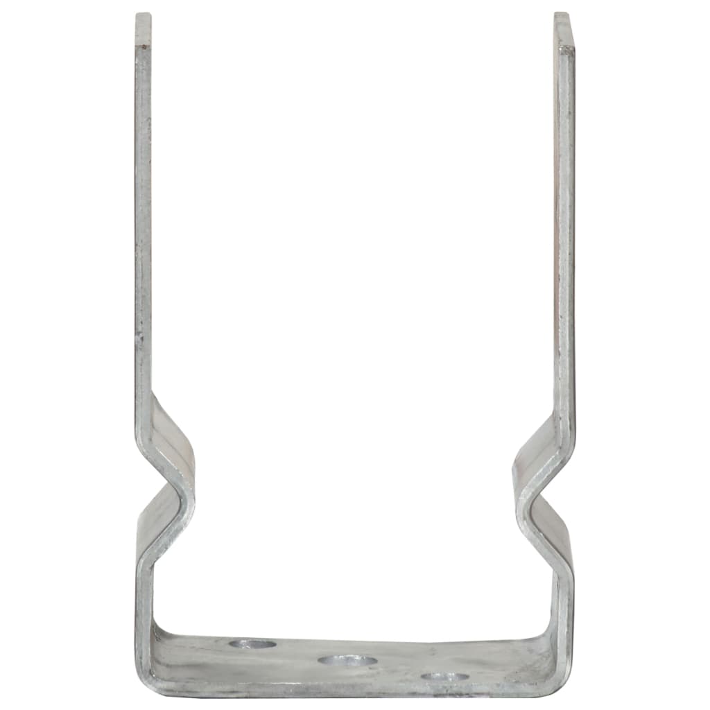 vidaXL Fence Anchors 12 pcs Silver 9x6x15 cm Galvanised Steel 3