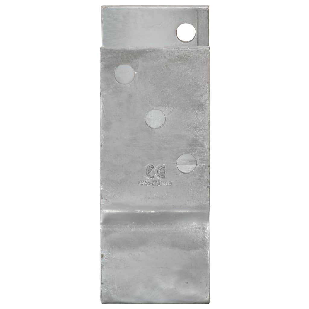 vidaXL Fence Anchors 12 pcs Silver 9x6x15 cm Galvanised Steel 4