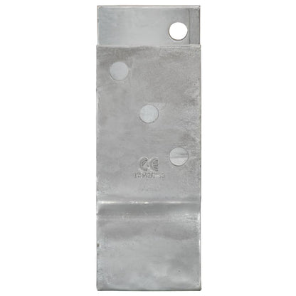 vidaXL Fence Anchors 12 pcs Silver 9x6x15 cm Galvanised Steel 4