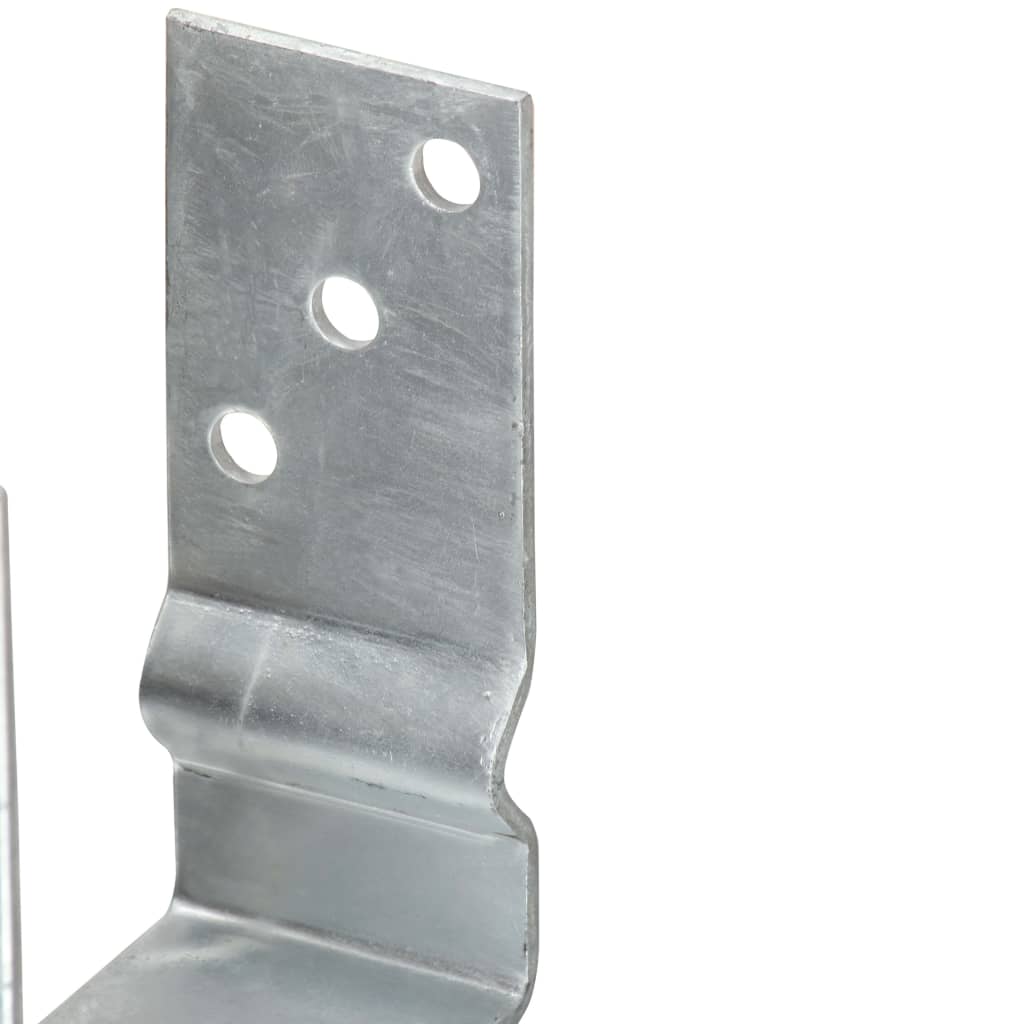 vidaXL Fence Anchors 12 pcs Silver 9x6x15 cm Galvanised Steel 5