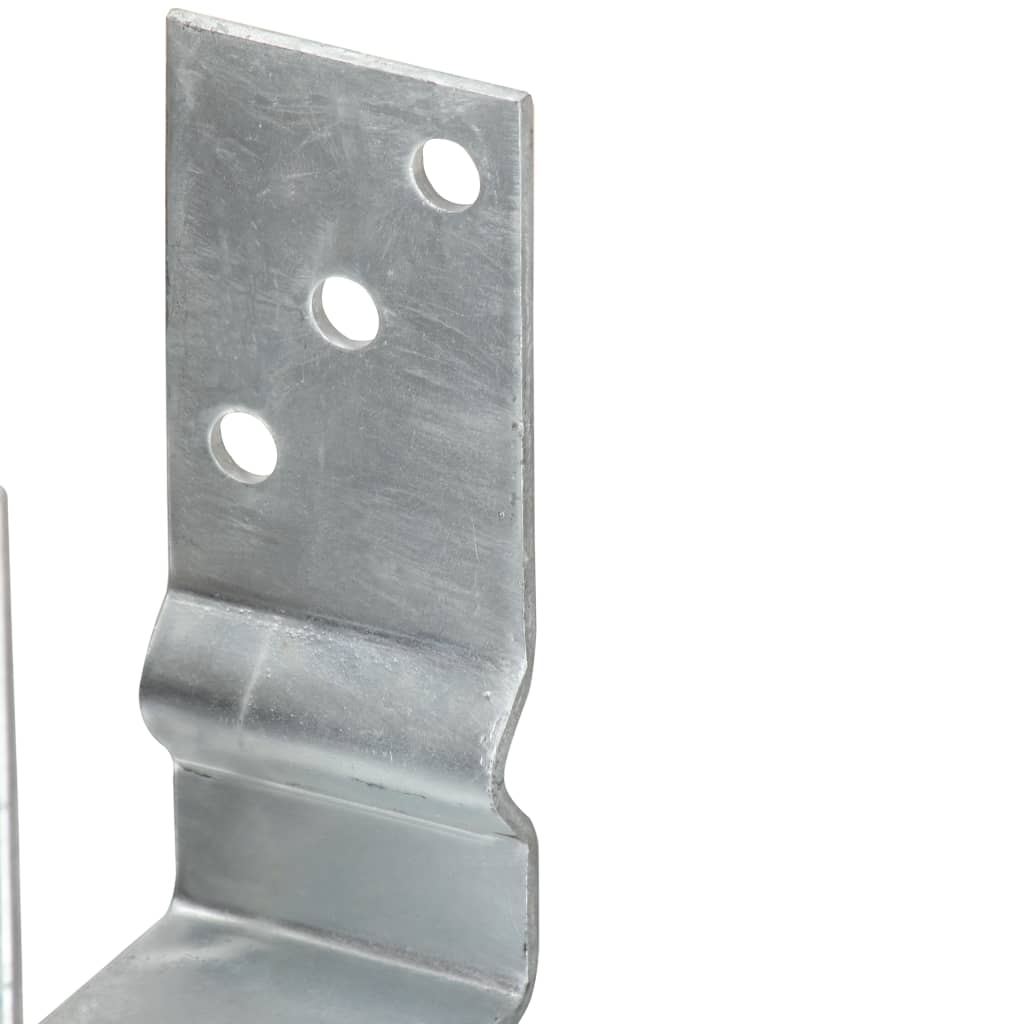 vidaXL Fence Anchors 12 pcs Silver 12x6x15 cm Galvanised Steel 6