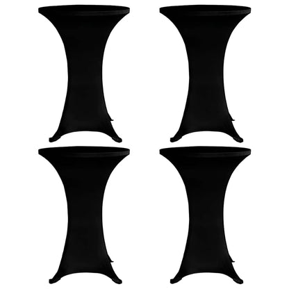 vidaXL Table Cover | Set of 4 | Black | 90% Polyester, 10% Elastane | Ø80 cm 1