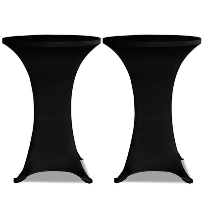 vidaXL Table Cover | Set of 4 | Black | 90% Polyester, 10% Elastane | Ø80 cm 3