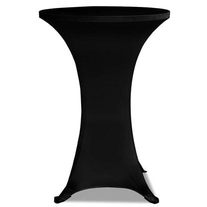 vidaXL Table Cover | Set of 4 | Black | 90% Polyester, 10% Elastane | Ø80 cm 4