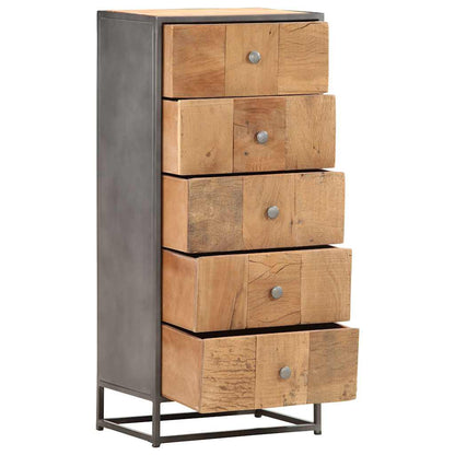 vidaXL Drawer Cabinet | Brown | Solid Reclaimed Wood | 45x30x100 cm | Cabinet 3