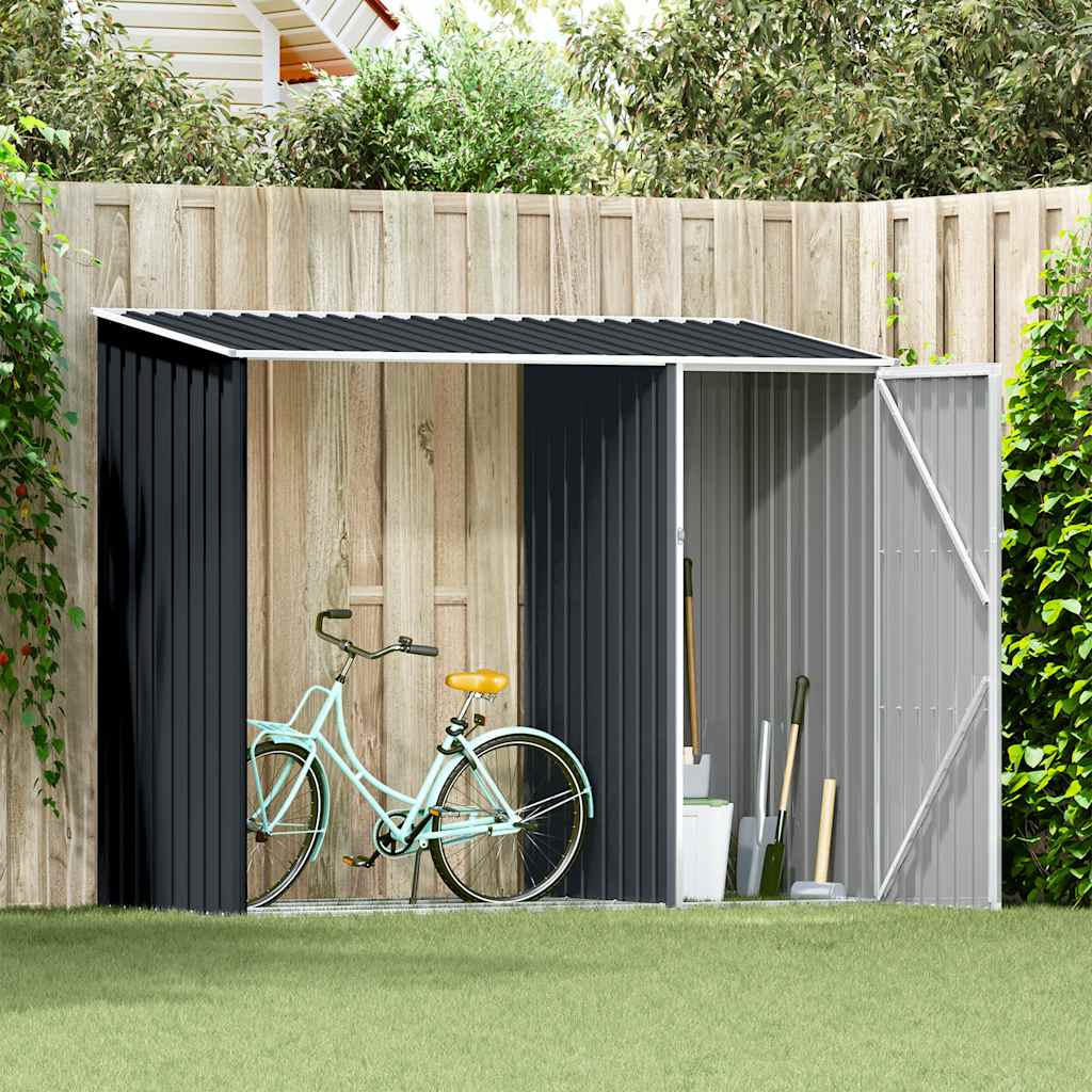 vidaXL Garden Shed | Anthracite | Galvanised Steel | Medium | Garden Shed 3
