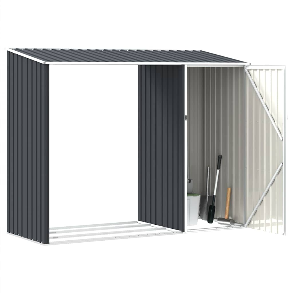 vidaXL Garden Shed | Anthracite | Galvanised Steel | Medium | Garden Shed 5