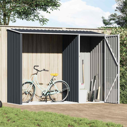 vidaXL Garden Shed | Anthracite | Galvanised Steel | Medium | Garden Shed 1