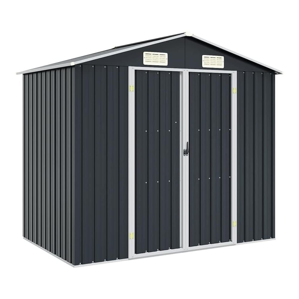 Garden Shed 205x129x183 cm Galvanised Steel Anthracite