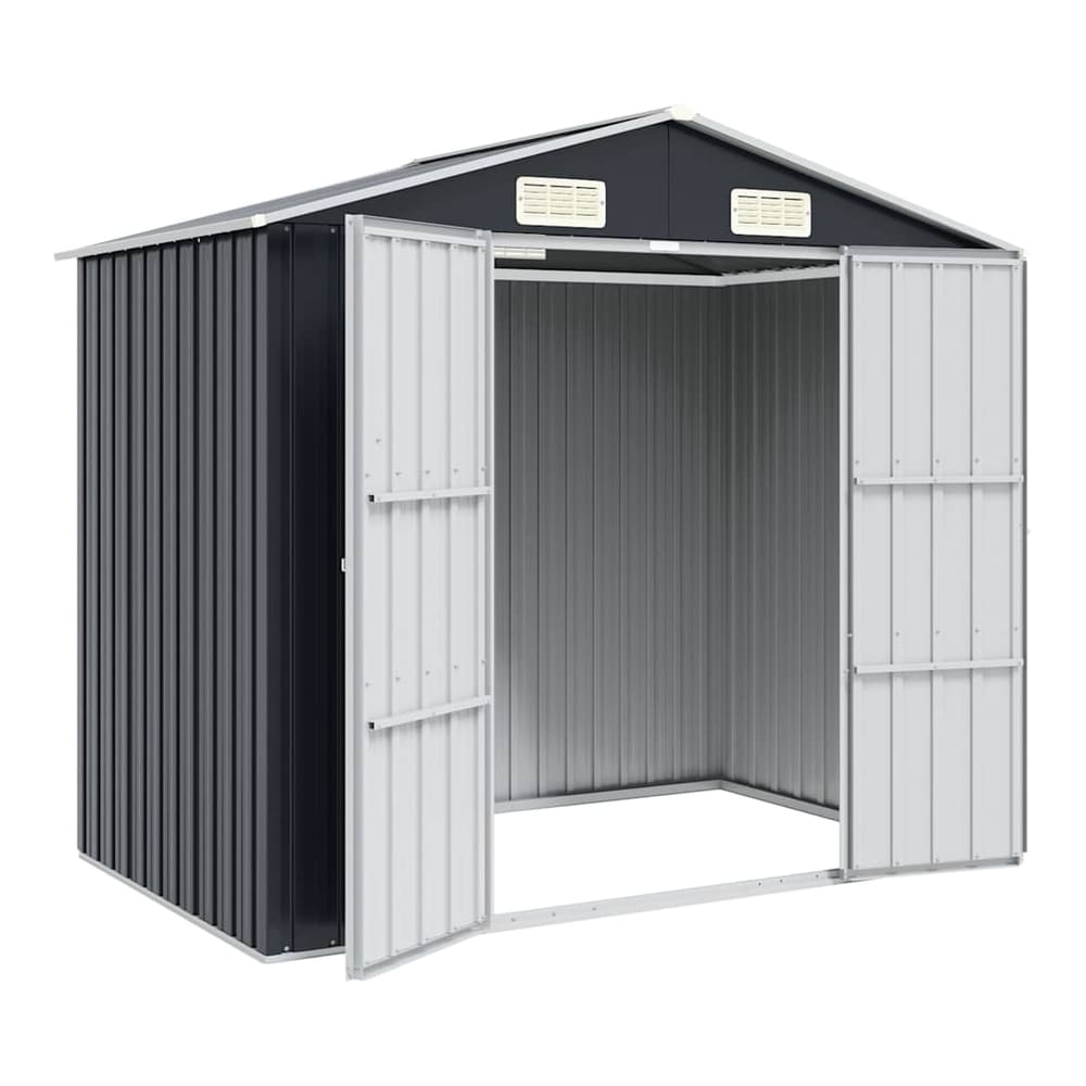 Garden Shed 205x129x183 cm Galvanised Steel Anthracite