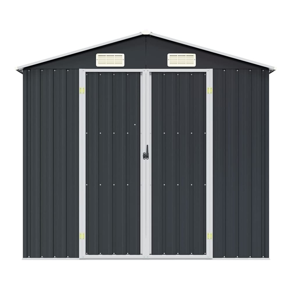Garden Shed 205x129x183 cm Galvanised Steel Anthracite