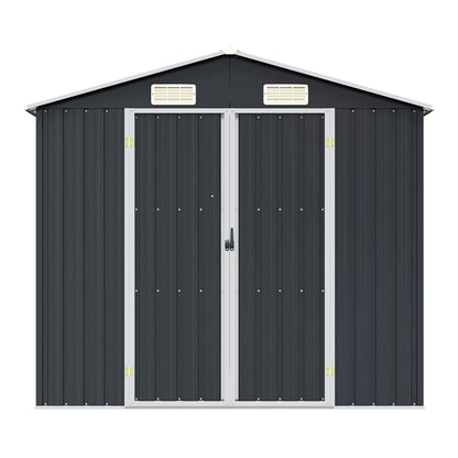 Garden Shed 205x129x183 cm Galvanised Steel Anthracite