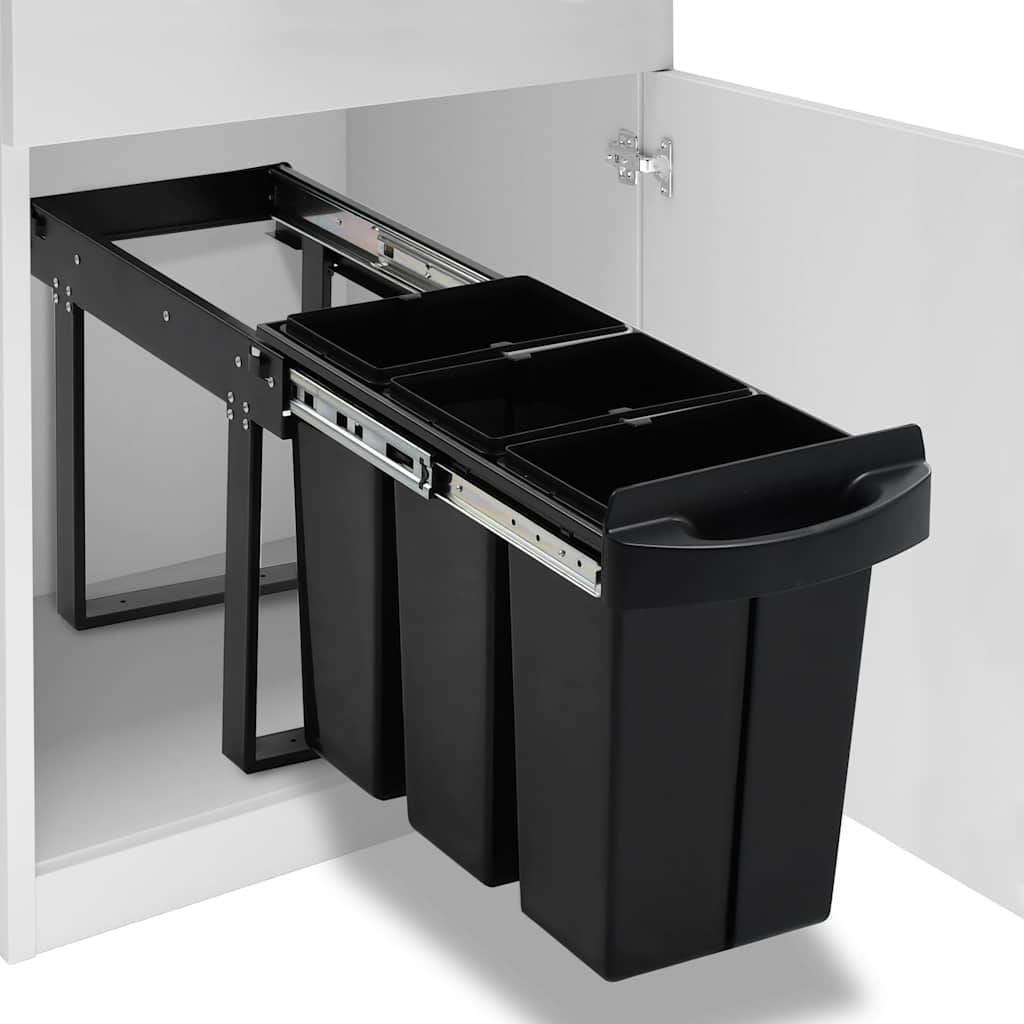 vidaXL Kitchen Cupboard Pull-out Dustbin Soft-Close