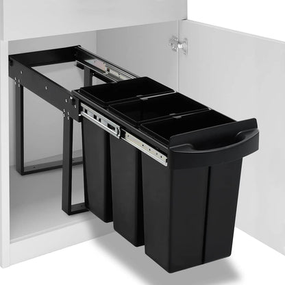 vidaXL Kitchen Cupboard Pull-out Dustbin Soft-Close