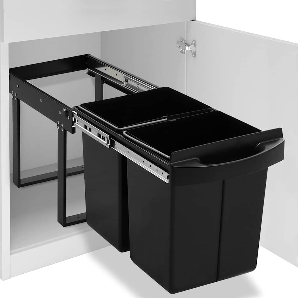 vidaXL Kitchen Cupboard Pull-out Dustbin Soft-Close