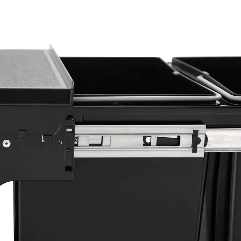vidaXL Kitchen Cupboard Pull-out Dustbin Soft-Close 48 L 6