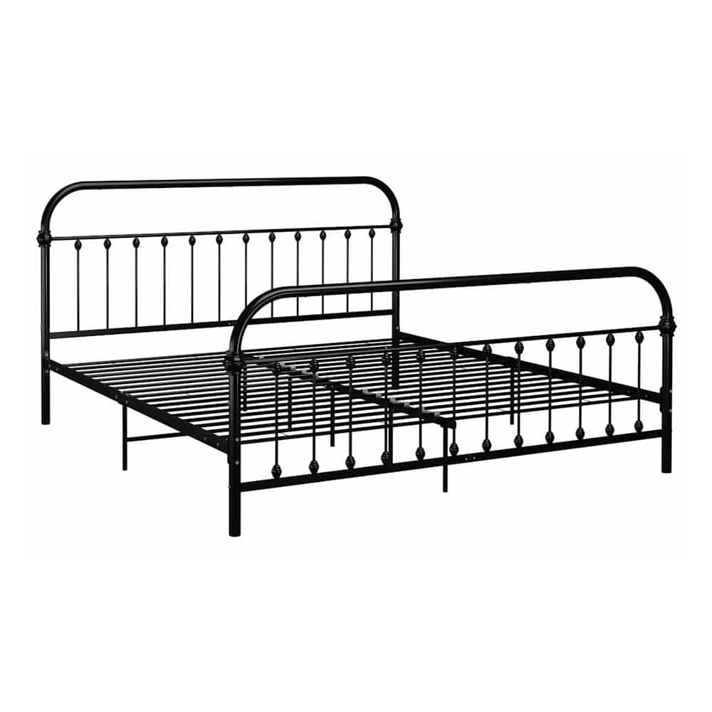 Bed Frame without Mattress Metal Black 180 x 200 cm