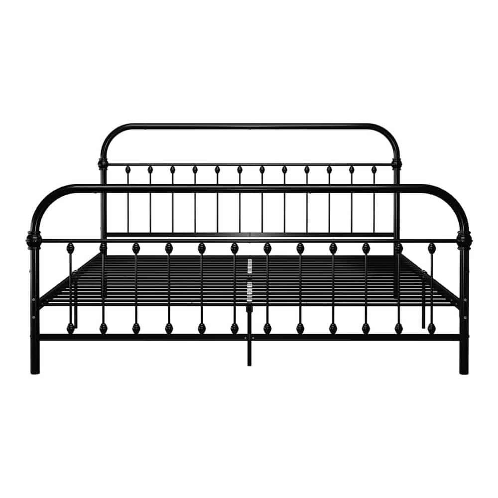 Bed Frame without Mattress Metal Black 180 x 200 cm