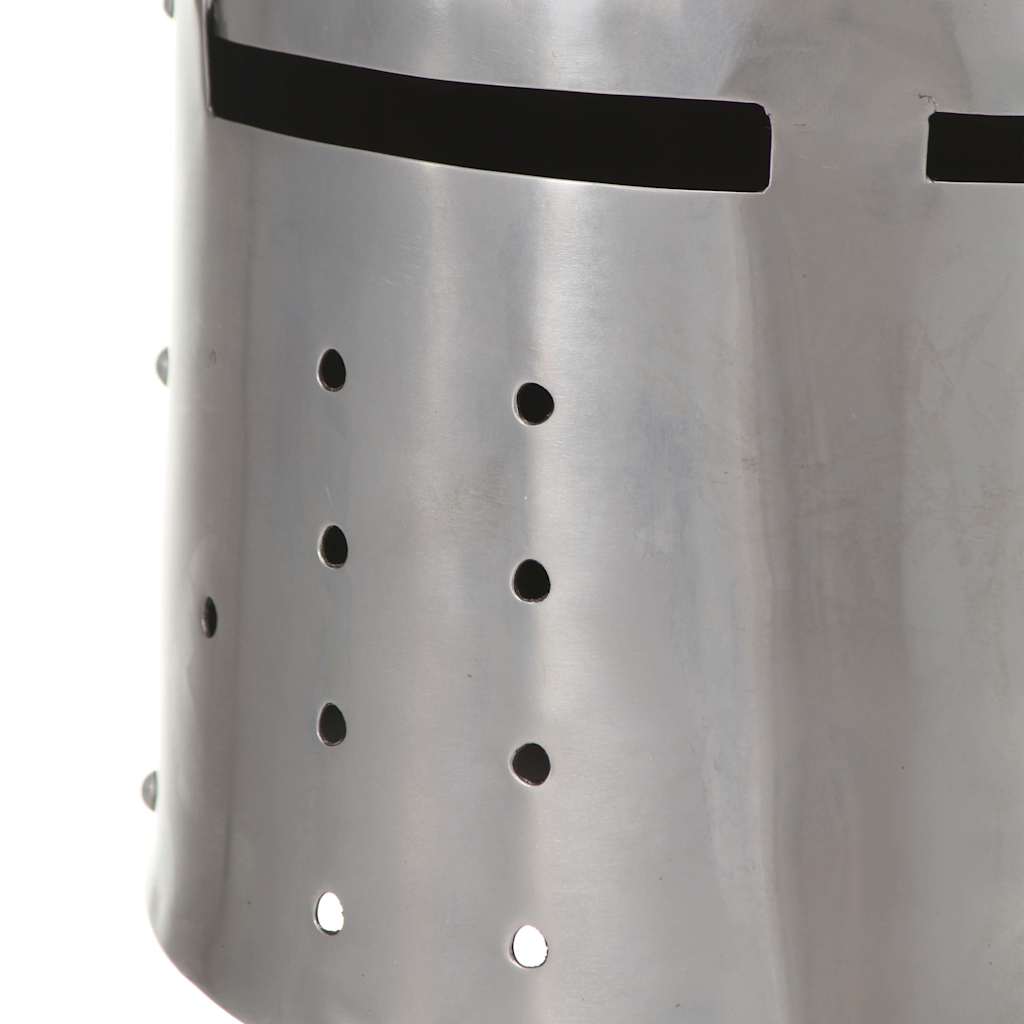 vidaXL Medieval Knight Helmet Antique Replica LARP Silver Steel 5