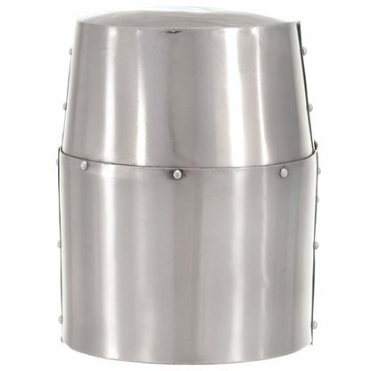 vidaXL Medieval Crusader Knight Helmet Replica LARP Silver Steel 4