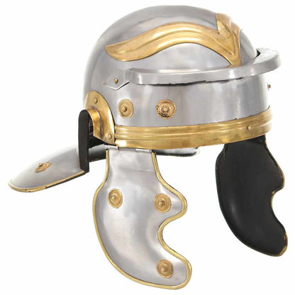 286210 vidaXL Roman Soldier Helmet Antique Replica LARP Silver Steel 1