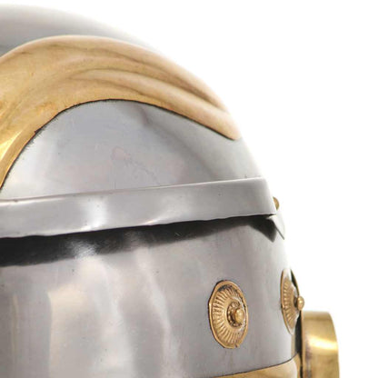 286210 vidaXL Roman Soldier Helmet Antique Replica LARP Silver Steel 6