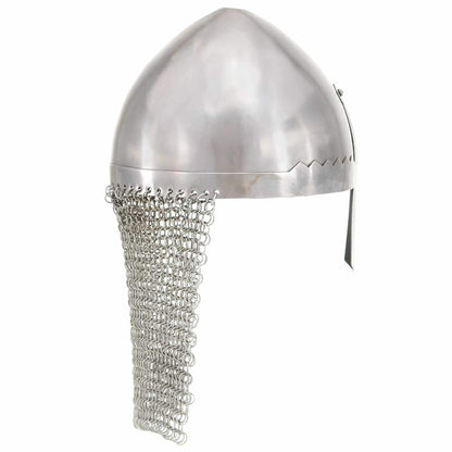 vidaXL Knight Helmet Antique Replica LARP Silver Steel 3