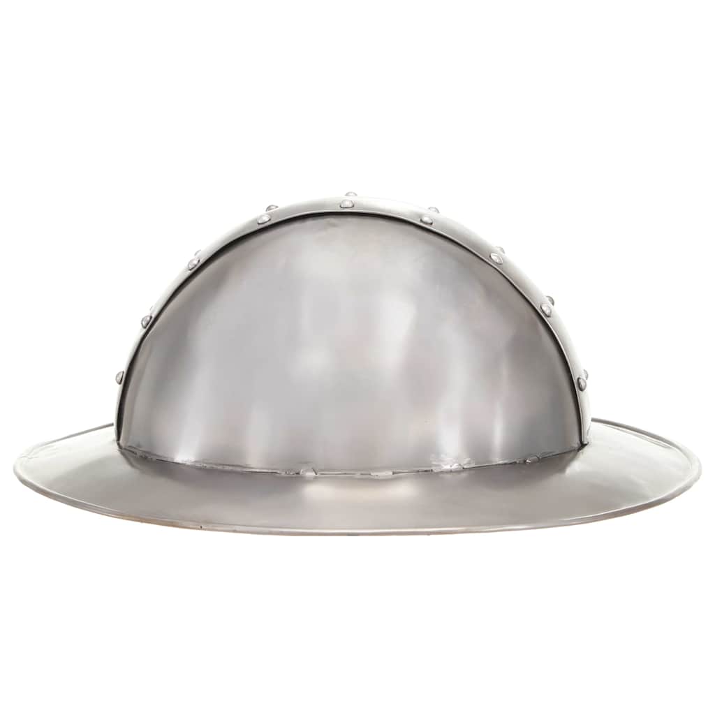 vidaXL Medieval Knight Helmet Antique Replica LARP Silver Steel 3