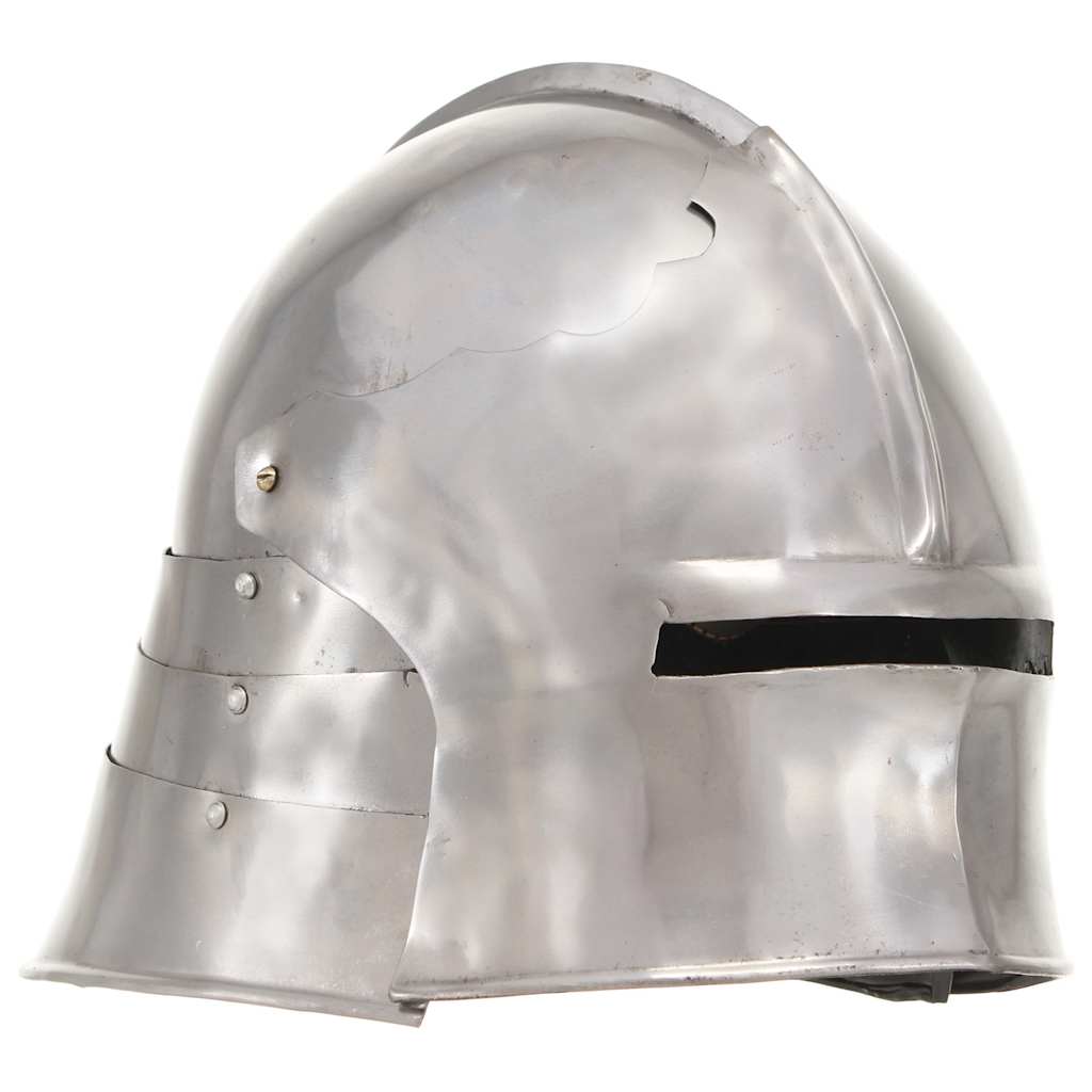 vidaXL Medieval Knight Helmet Antique Replica LARP Silver Steel – Part 2