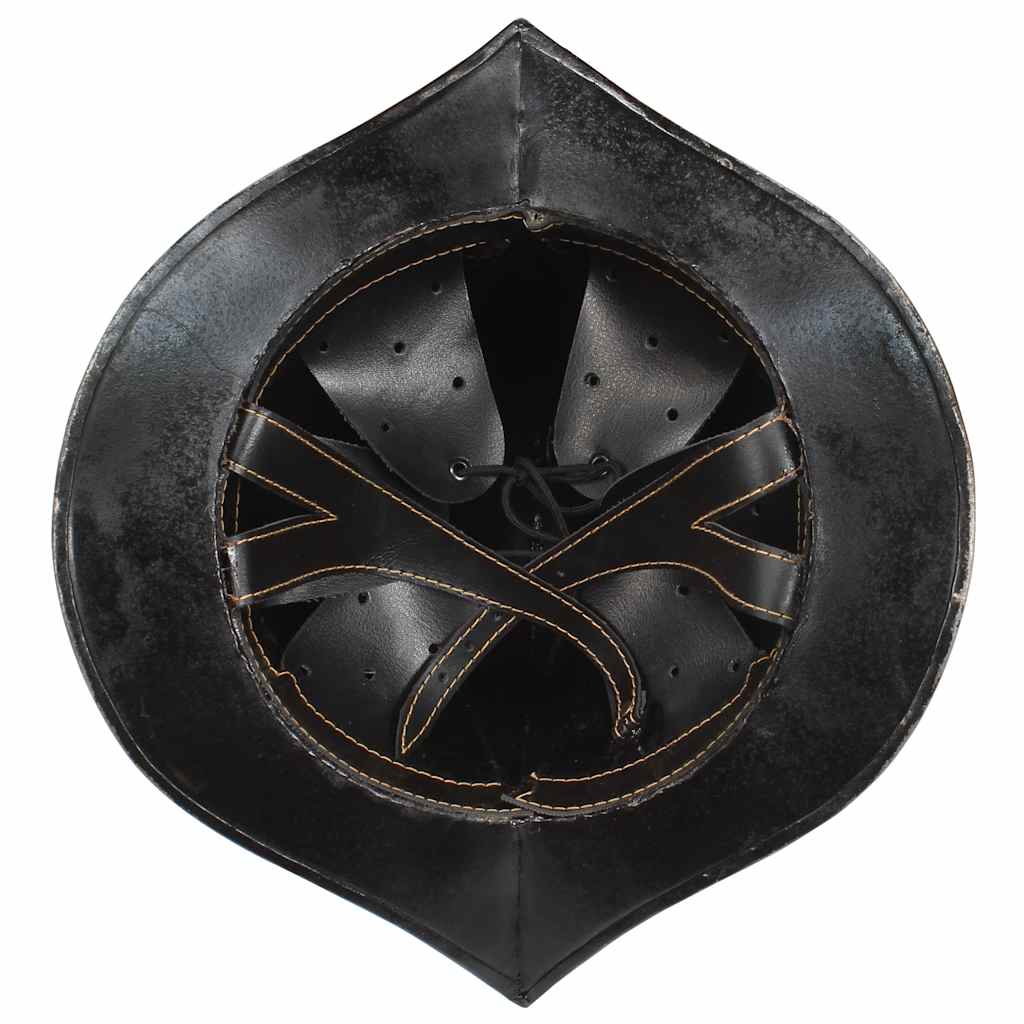 vidaXL Medieval Knight Helmet Antique Replica LARP Silver Steel 4
