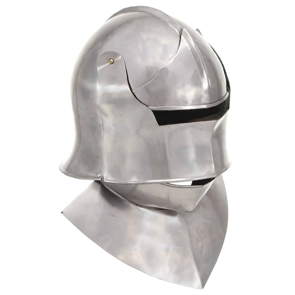 vidaXL Medieval Knight Helmet Antique Replica LARP Silver Steel – Part 2