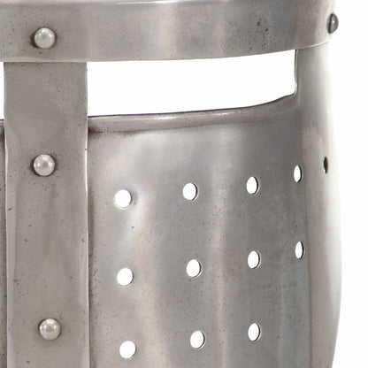 vidaXL Medieval Knight Helmet Antique Replica LARP Silver Steel 6