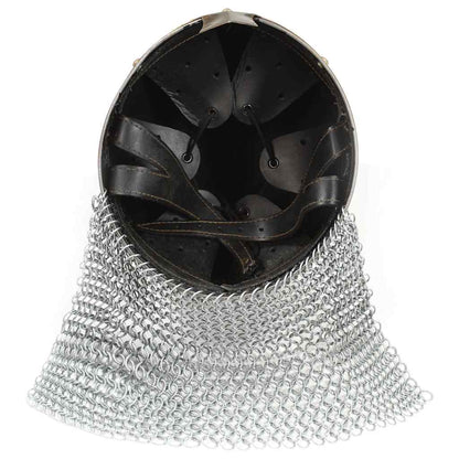 vidaXL Crusader Knight Helmet Antique Replica LARP Silver Steel 5