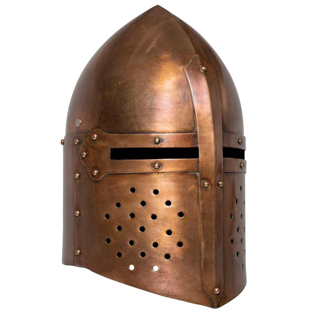 vidaXL Medieval Knight Helmet Antique Replica LARP Copper Steel 1