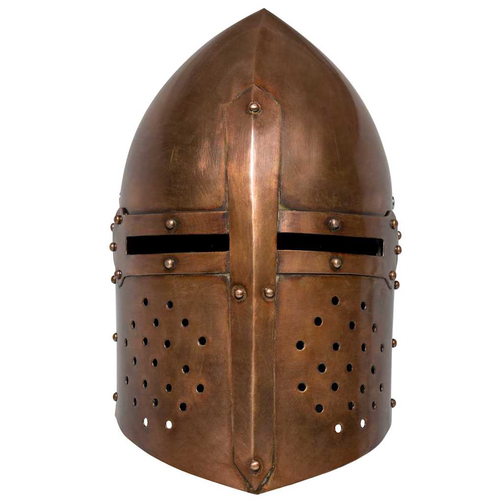 vidaXL Medieval Knight Helmet Antique Replica LARP Copper Steel 2