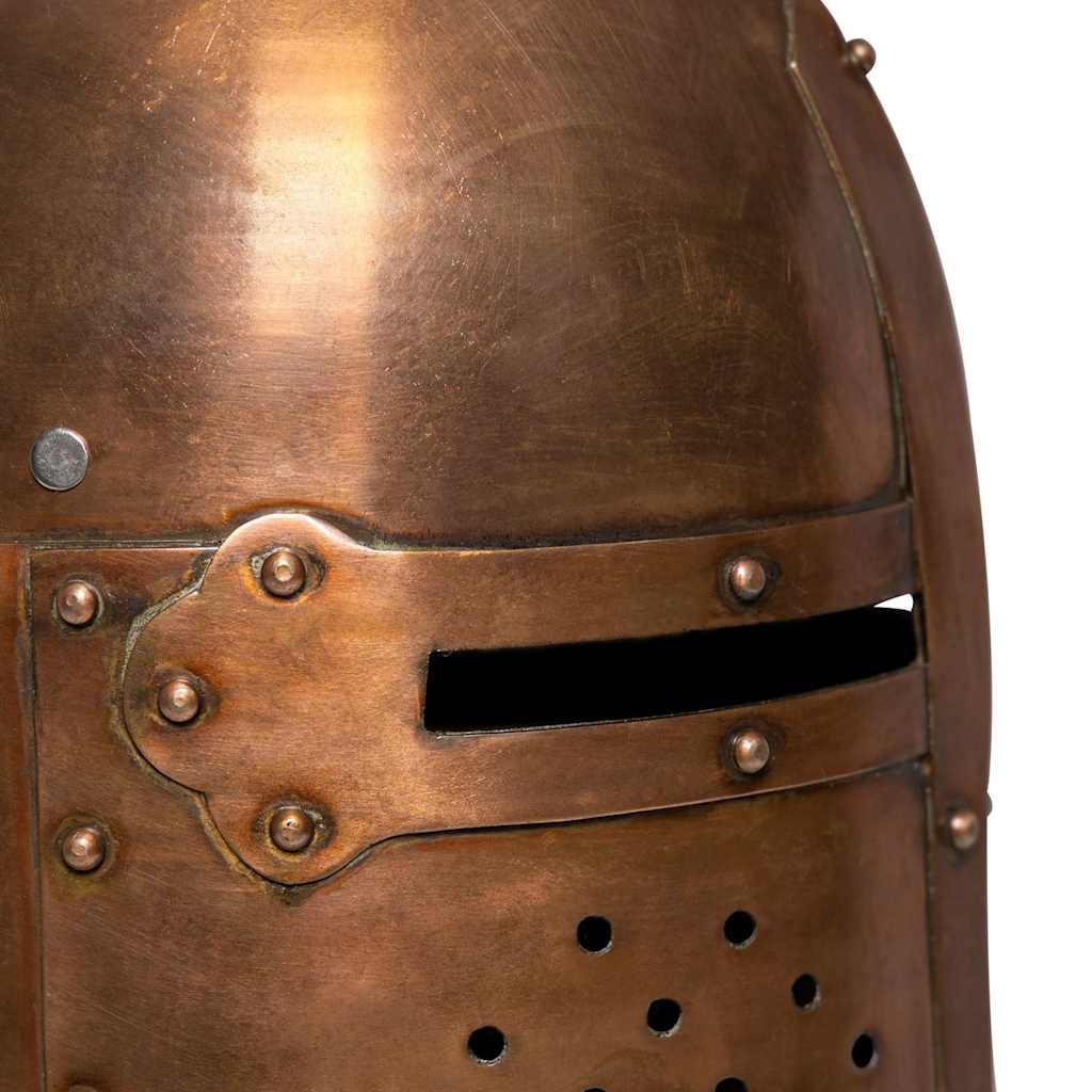 vidaXL Medieval Knight Helmet Antique Replica LARP Copper Steel 6