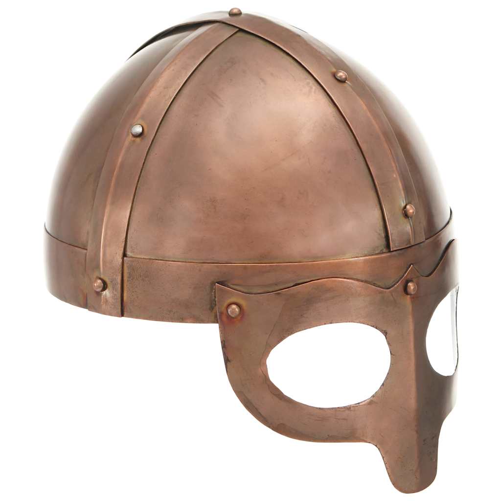 vidaXL Viking Helmet Antique Replica LARP Copper Steel 1
