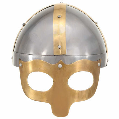 vidaXL Viking Helmet Antique Replica LARP Silver Steel 2
