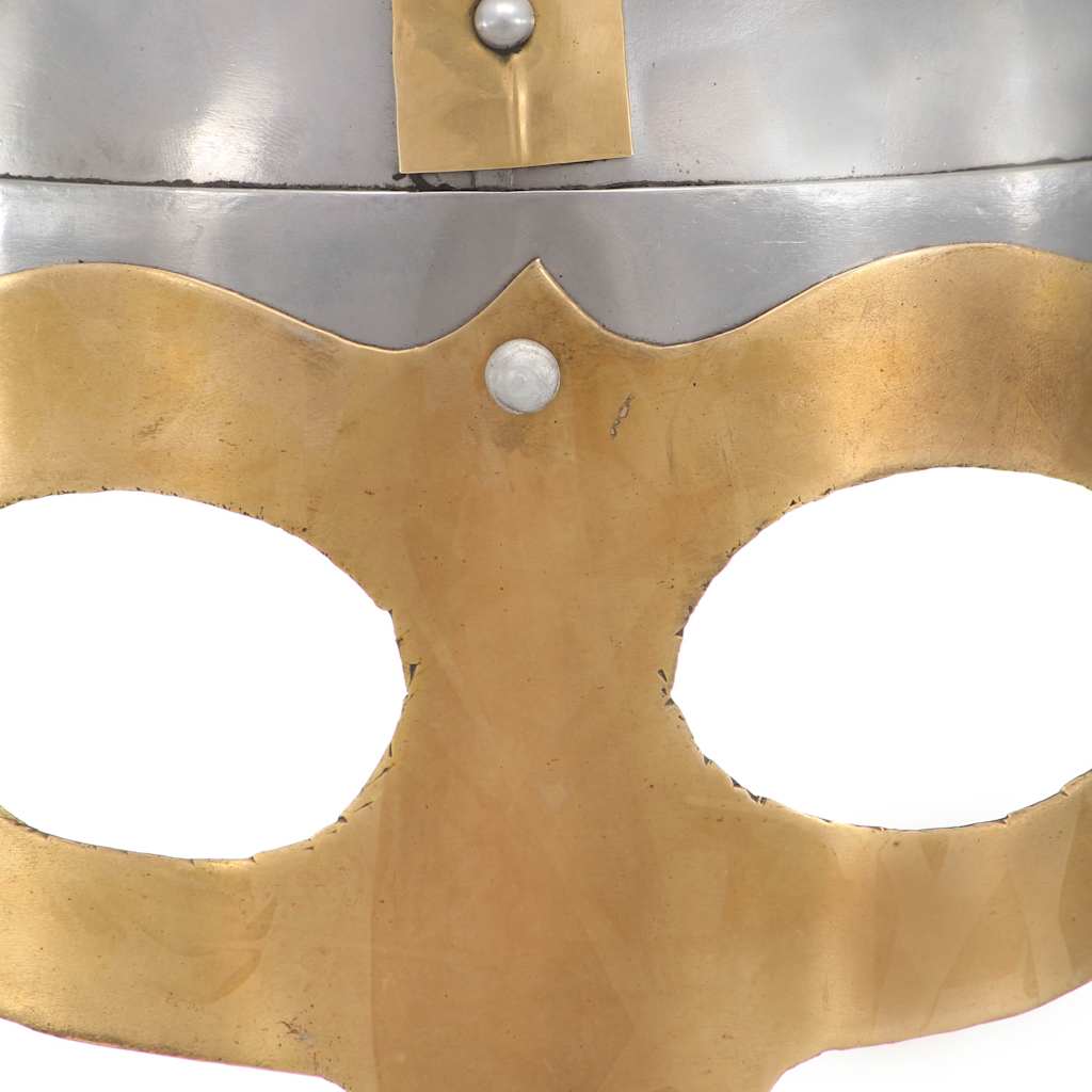 vidaXL Viking Helmet Antique Replica LARP Silver Steel 6