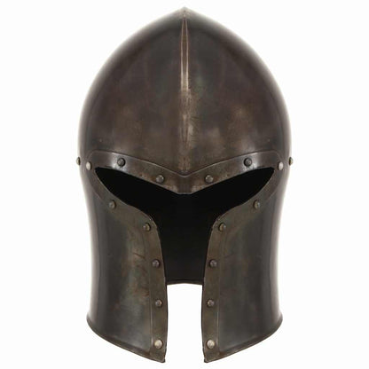 vidaXL Medieval Knight Helmet Antique Replica LARP Silver Steel 2
